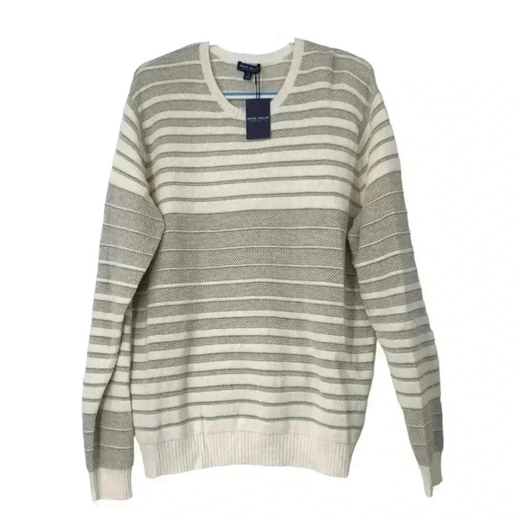 PETER MILLAR MEN’S XL MERINO WOOL MIDI STRIPE CREWNECK SWEATER NWT CLASSIC FIT - Picture 13 of 16